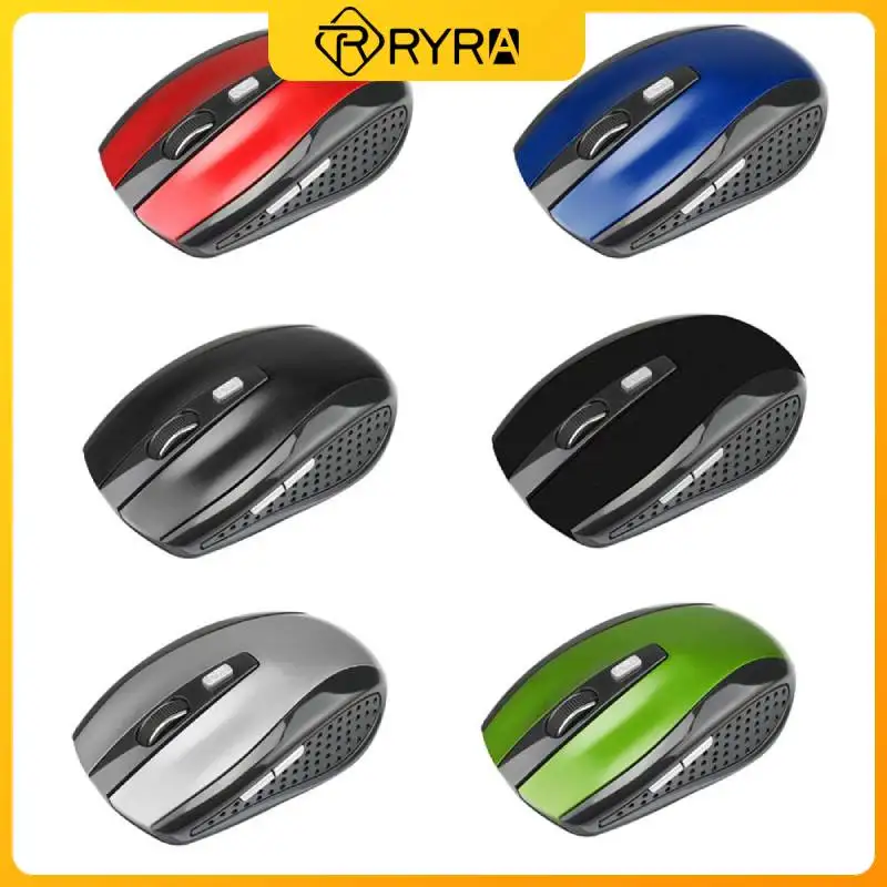 

Беспроводная оптическая игровая мышь RYRA, 2,4 ГГц, Регулируемая DPI Мышь, 6 кнопок, геймерская беспроводная мышь с USB-приемником для ноутбука