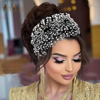 a323 rhinestone wedding headband bridal tiara hair accessories fashion bride jewelry pearl hair band princess crown headdress
