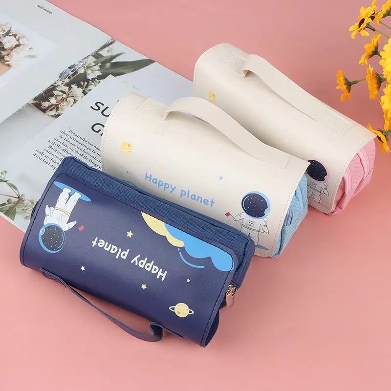 

Back To School Japanese Large Capacity And Multifunction Stationery Kawaii Pencil Case Storage Pen Bag Korean Pouch
