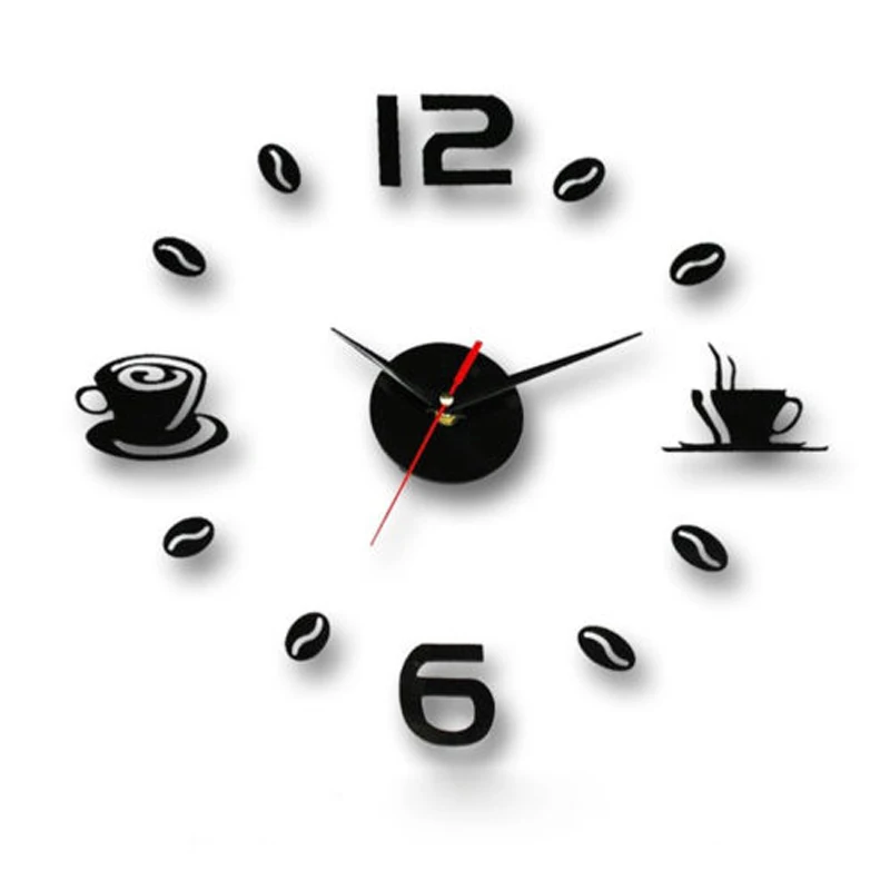 

DIY Wall Clock 40cm/16'' Frameless Modern 3D Wall Clock Mirror Sticker Clock For Home Office Hotel Restaurant School Decoration
