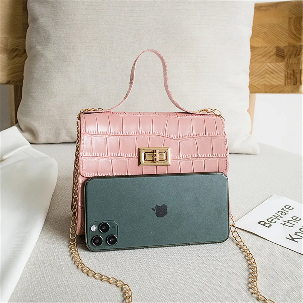 womens alligator pattern handbag 2022 trend genuine leather shoulder bag female small square bags ladies travel chain crossbody free global shipping