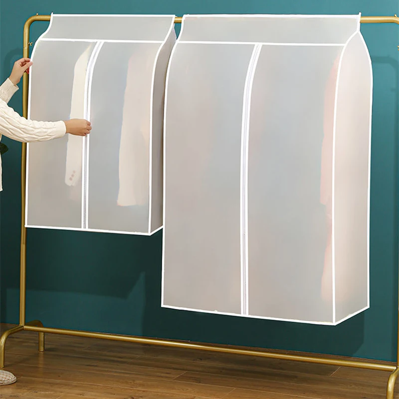 

Водонепроницаемая трехмерная Бытовая подвесная сумка для хранения верхнего пальто, прозрачная Толстая Закрытая Пылезащитная крышка