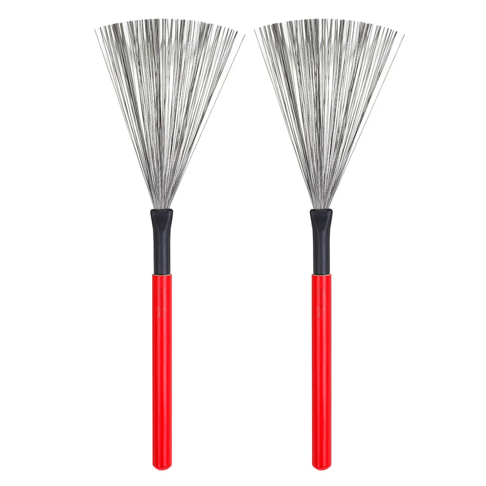 

2pcs Percussion Drums Brushes Wire Drum Brushes for Drummers Jazz Folk Band Drum Lovers Beginners Professionals Friends