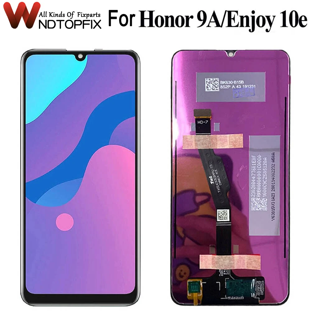 

6.3" For HUAWEI Honor 9A LCD Display Touch Screen Digitizer For Huawei Enjoy 10e LCD Display 9A MOA-LX9N LCD Y6P 2020 LCD Screen