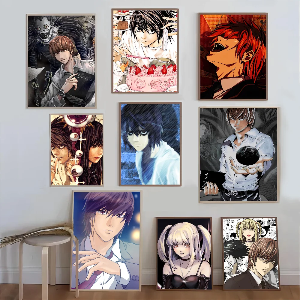 Death Note аниме постеры липкие декорации живопись настенное искусство белая