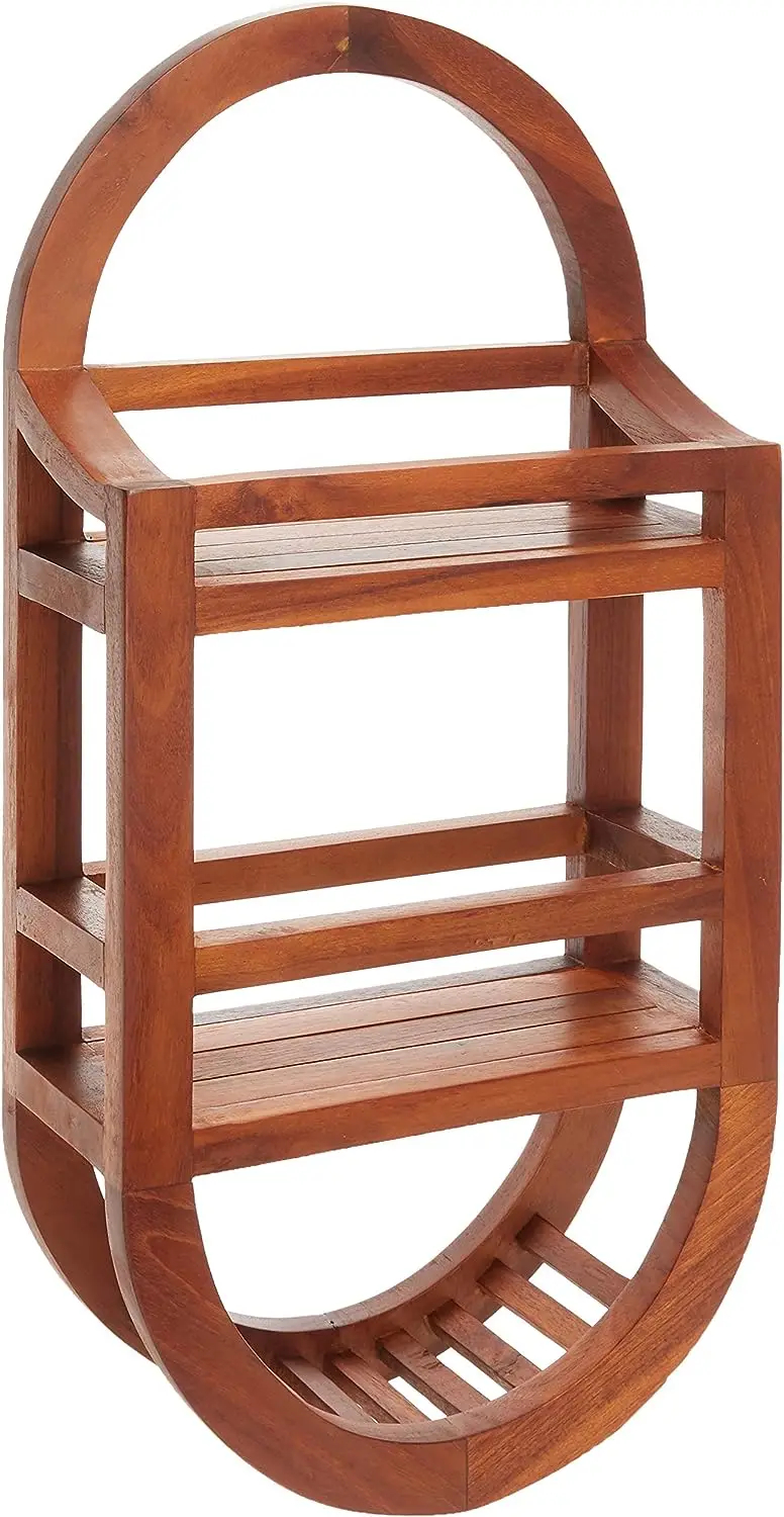

Teak Shower Caddie Storage Organizer, 24"