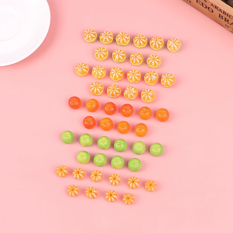 

10Pcs Resin Lovely Mixed Artificial Orange Fruits Flatback Cabochon Scrapbook Kawaii DIY Embellishments Accessories