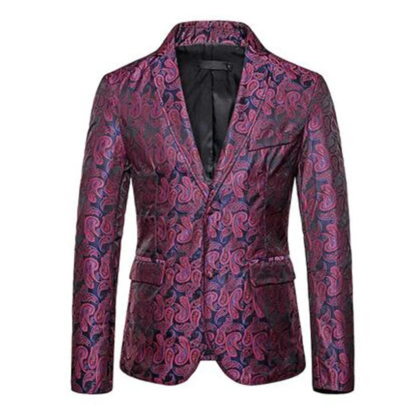 Blazer men groom suit Satin jacquard jackets mens wedding suits costume ...