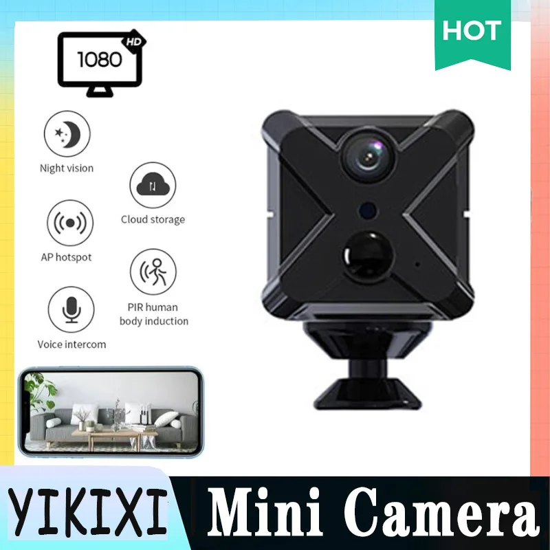 

HD мини Wi-Fi видеокамера 1080P Домашняя безопасность Обнаружение движения ночное видение Удаленный просмотр микро аудио рекордер поддержка TF к...