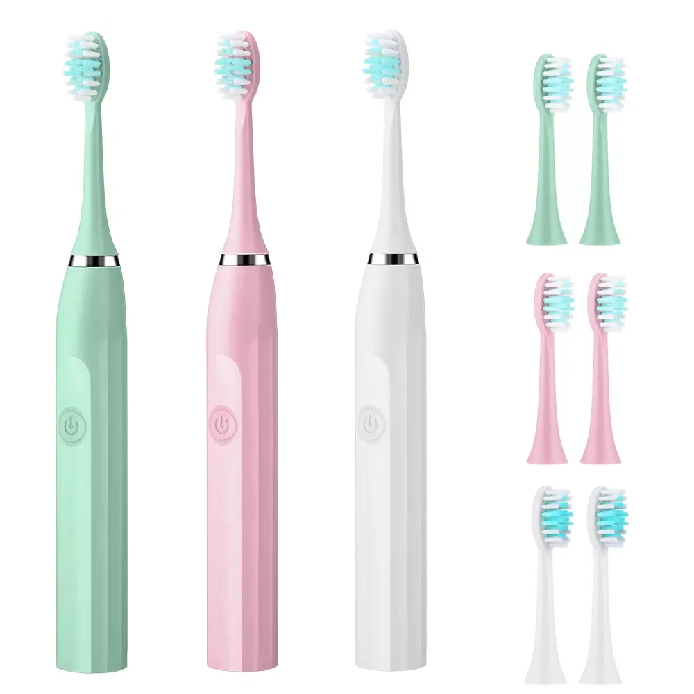 

Electric Toothbrush 360 Super Sonic Adult Kids Smart Timer Whitening Tooth Bush IPX7 Waterproof Replaceable AA Battery Version