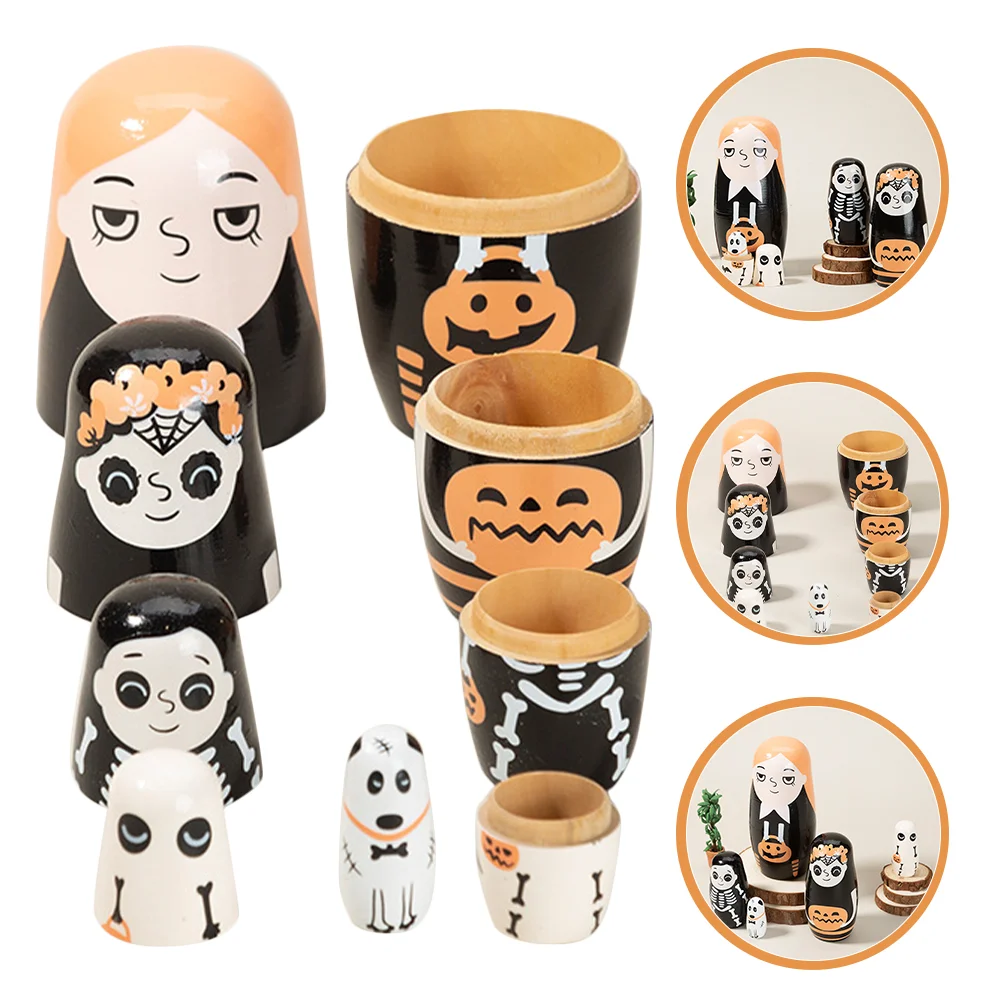 

Doll Nesting Russian Woodenstacking Matryoshkastackable Kids Wood Nested Set Festival Gift Adorns Desktop Decorationgame Crafts