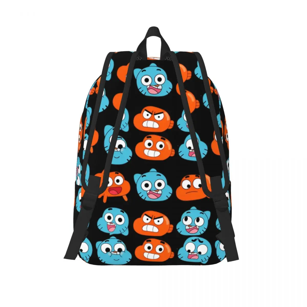 Фото Рюкзак Gum Ball Darwin Faces Features для студентов средних и старших классов, мужчин и женщин, повседневный рюкзак для путешествий. №3