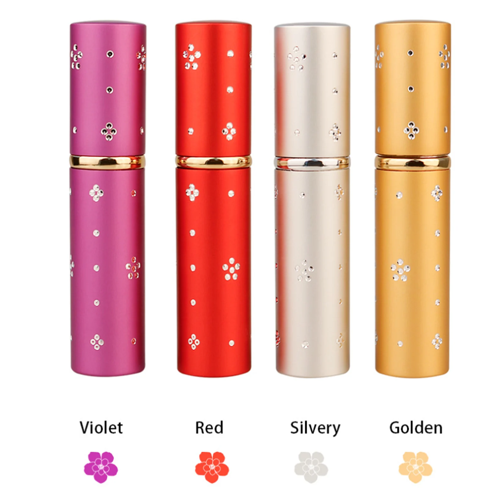 

5ml Metal Shell Glass Perfume Bottle Aluminum Nozzle Spray Atomizer Refillable Alcohol Disinfectant Cosmetic Container Travel