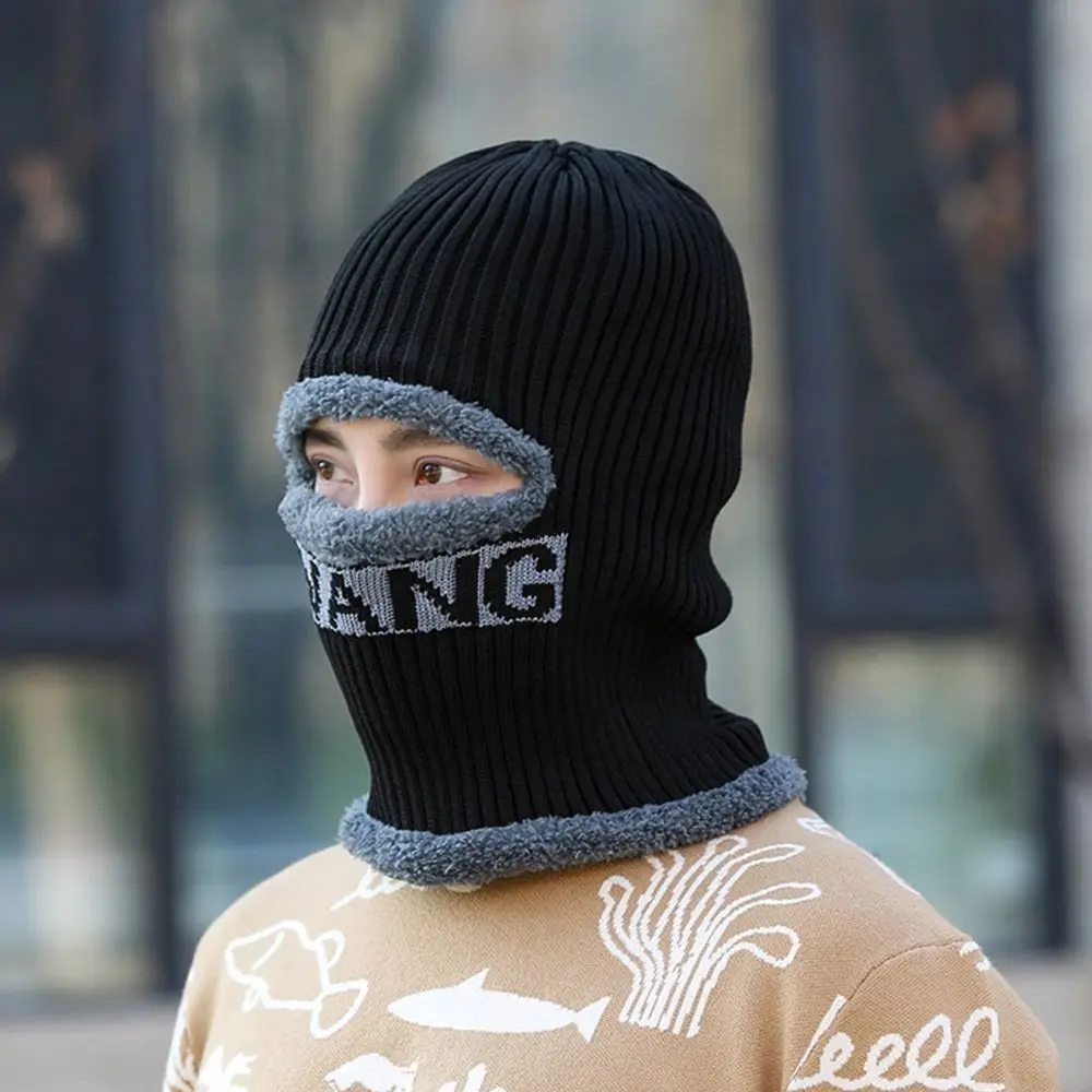 

2022 New Balaclava Beanies Knit Fleece Hat Windproof Outdoor Neck Warmer Cycling Hat Scarf Cap Women Fashion Autumn Winter