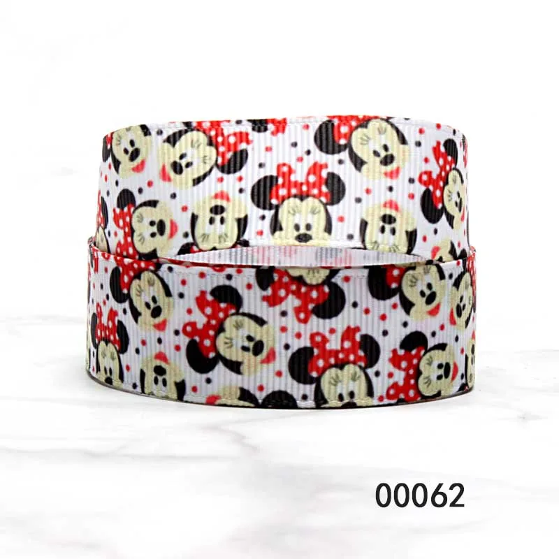 Корсажная лента с принтом Микки и Минни Маус 25 мм 50 ярдов |