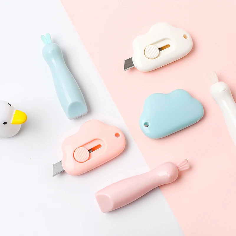 

Cute Girly Baiyun Rabbit Alloy Mini Portalble Utility Knife Cutter Letter Envelope Opener Mail Knife School Office Supplies