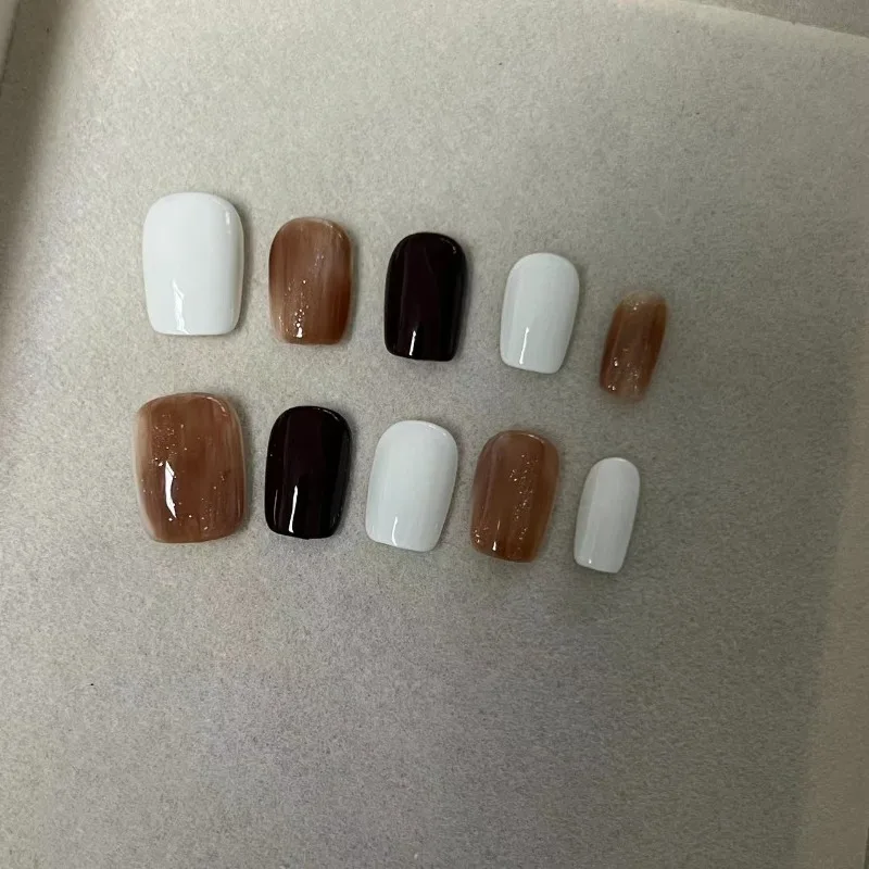 Прямые волосы ручной работы с фабрики ногтей искусство осень и зима новый дизайн