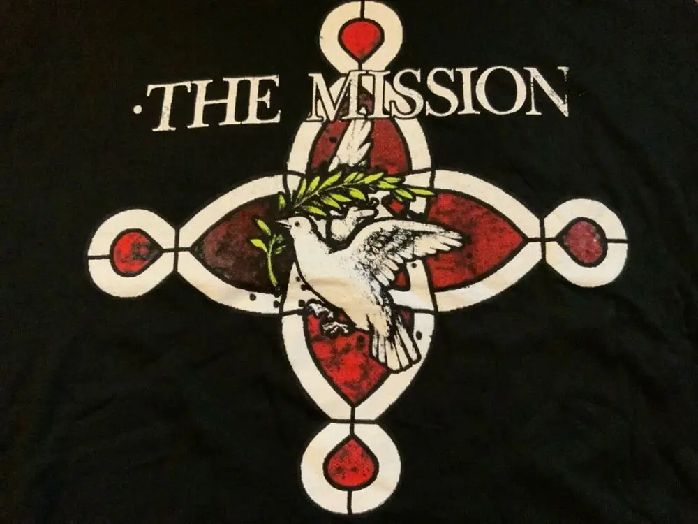 Классическая черная футболка унисекс THE MISSION EJA VU TOUR летняя Винтажная для мужчин и