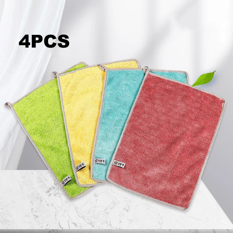 

4PCS 30 * 40CM Water Absorbable Glass Kitchen Cleaning Cloth Wipes Table Window Cleaning Rags Hot Sale Car Clean Rag