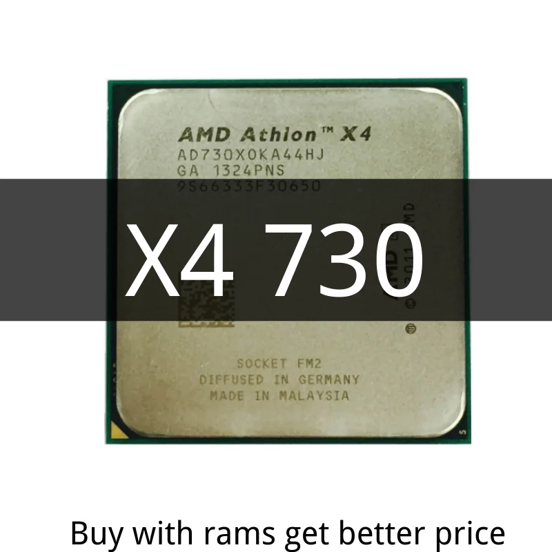 

DDR3 2G 1333Mhz with Athlon X4 730 2.8 GHz Quad-Core CPU Processor AD730XOKA44HJ Socket FM2