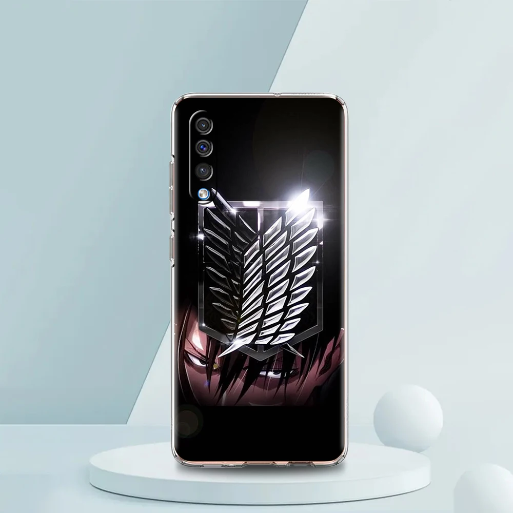 Attack On Titan Transparent Phone Case for Samsung Galaxy A12 A02 A03S A50 A70 A10 A10S A20 A30 A40 Luxury Soft Cover Fundas Bag