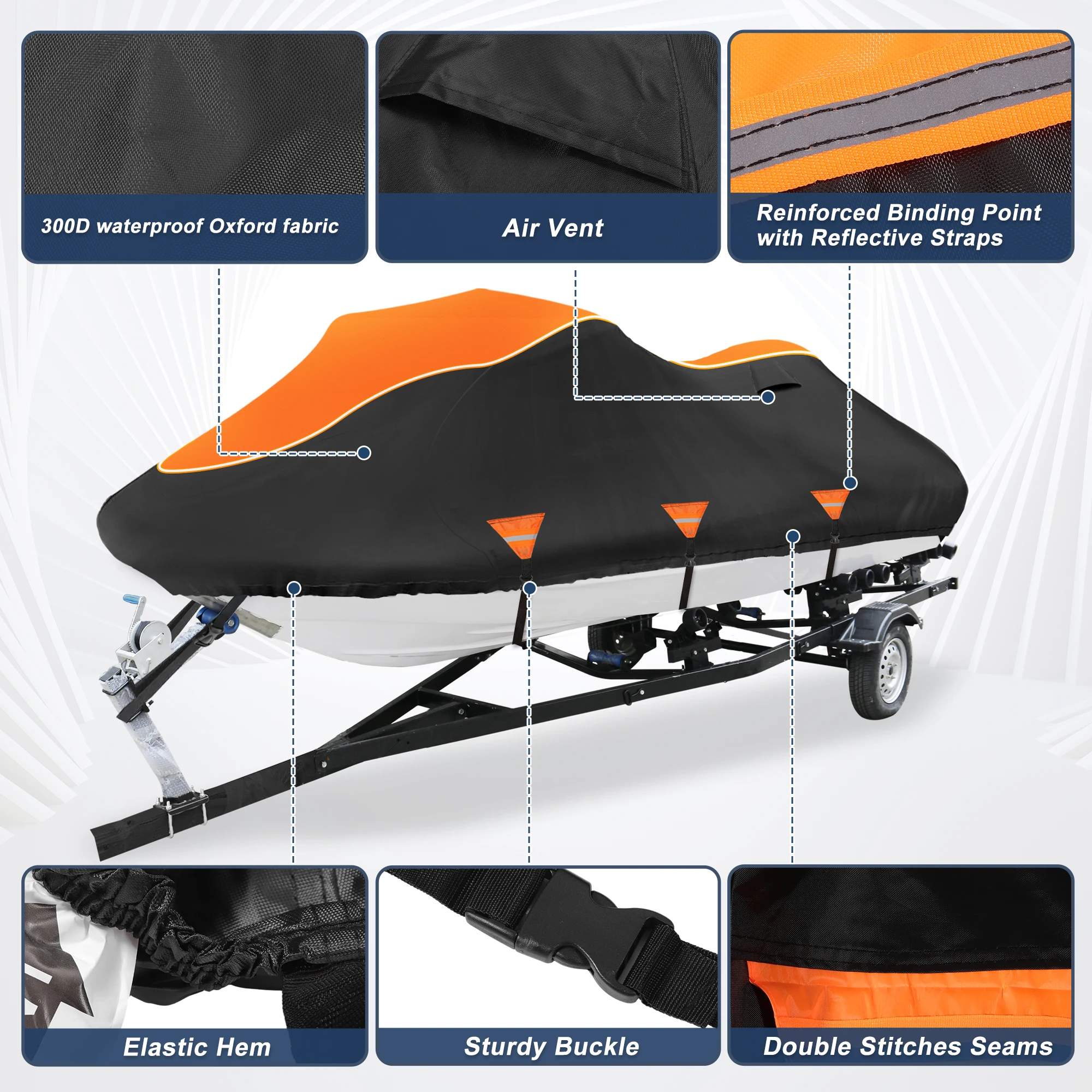 Фото Водонепроницаемый чехол UXCELL из оксфордской ткани для гидроцикла Sea-Doo Spark 3up 2014-2024 №3