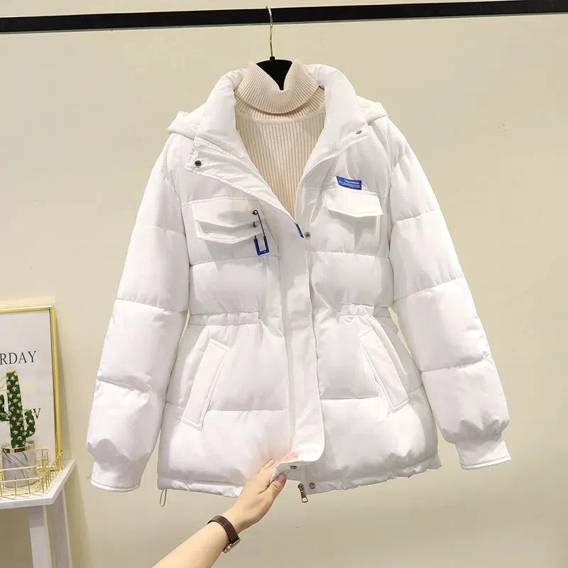Blue Women Winter Down Jacket 2022 Winter Jacket New Warm Thick Parkas Coat Korean Loose Hooded Cotton Coat Women Outwear