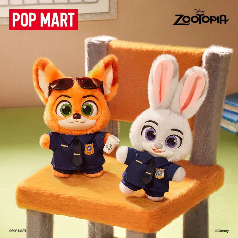 Фото POP MART Disney Zootopia Серия Ace Duo: Плюшевые подвески, игрушки в закрытых коробках-сюрпризах, милые украшения, фигурки, декор для дома и рабочего стола. №4