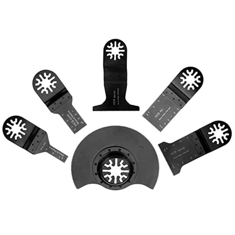

HOT SALE 6Pcs Oscillating Multi Tool Saw Blades For Wood Cutting Renovator Accessories Tools Fit For Woodworking