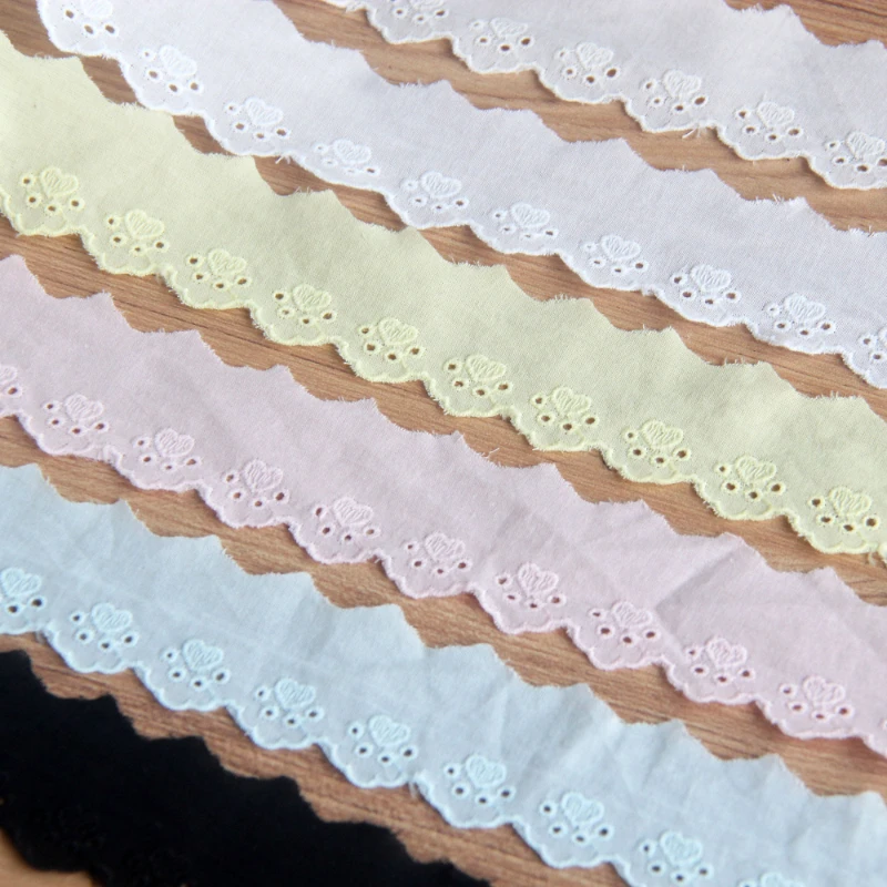 Французская кружевная ленточная Ткань 100% чистый хлопок гипюр отделка своими