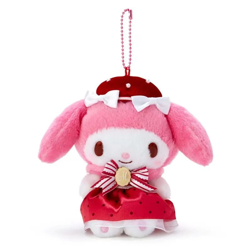 

Sanrios Kawaii Kuromi Cinnamoroll 12Cm Plush Toy My Melody Pochacco Soft Stuffed Dolls Backpack Pendant Cartoon Anime Keychain