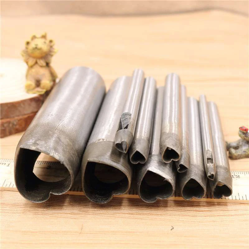 

High Quality Heart Shaped Leather Craft Cutter Knife Mold DIY Tools One Shape Cowhide Hole Punch Cutter Hand Punch Tool Handmade
