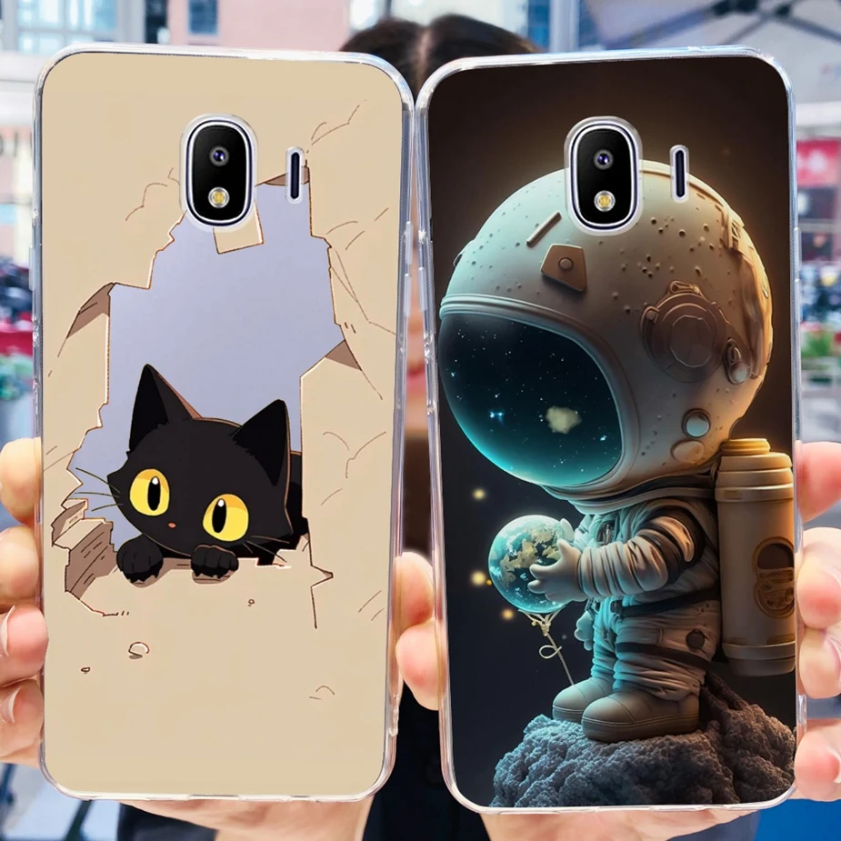 Чехол для Samsung Galaxy J4 2018 роскошный чехол с рисунком мягкий силиконовый Plus +