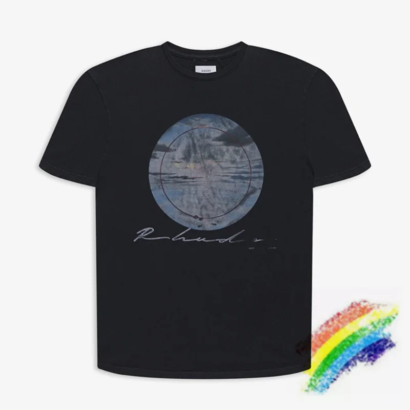 

Футболка Мужская/женская оверсайз с коротким рукавом и принтом ревеня