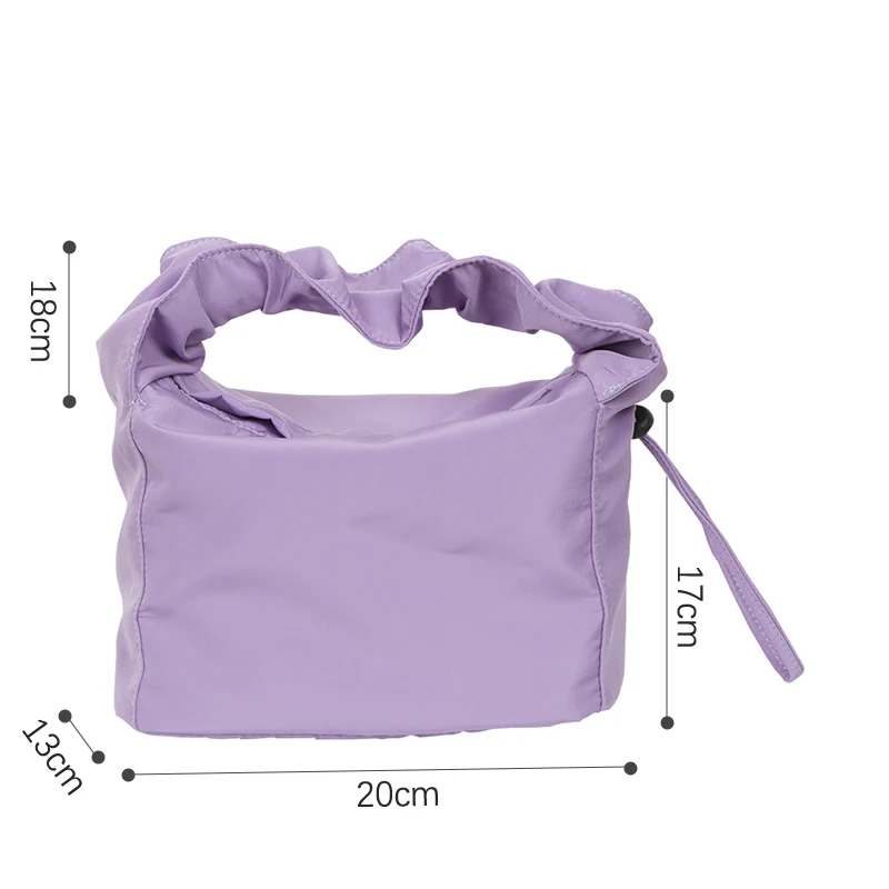 Simple Underarm Bag Women's Large Capacity Handbag Spring Fashion Polyester Small Bag With Magnetic Buckle For Daily Commute