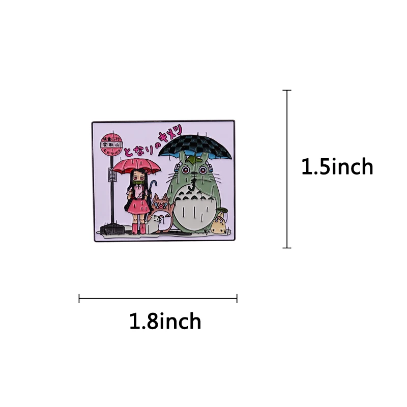 Брошь на булавке Kamado-Nezuko Hashibira-Inosuke значок Тоторо |