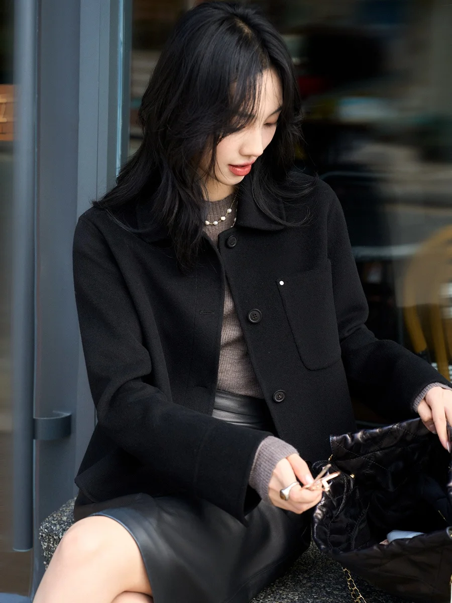 Шерстяная куртка Zhizhen Zhijian M шелковый флис молочный фуфу короткий двусторонний