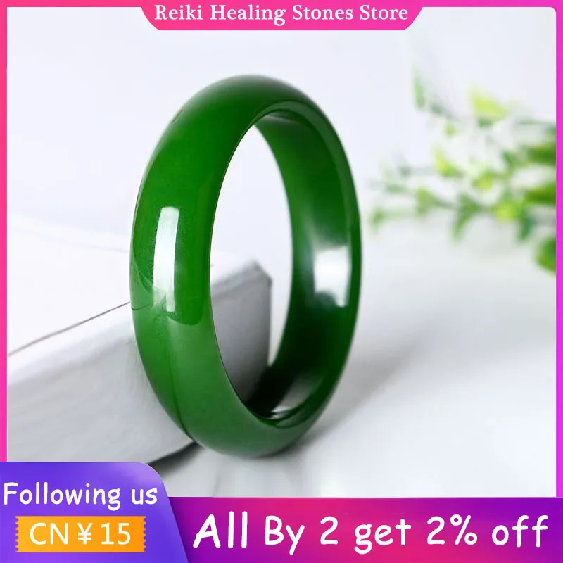 

Natural Hetian Jade Bangle Emerald Bracelet Wris Retro Palace Antiquity Women Fashion Jewelry Accessories Gifts