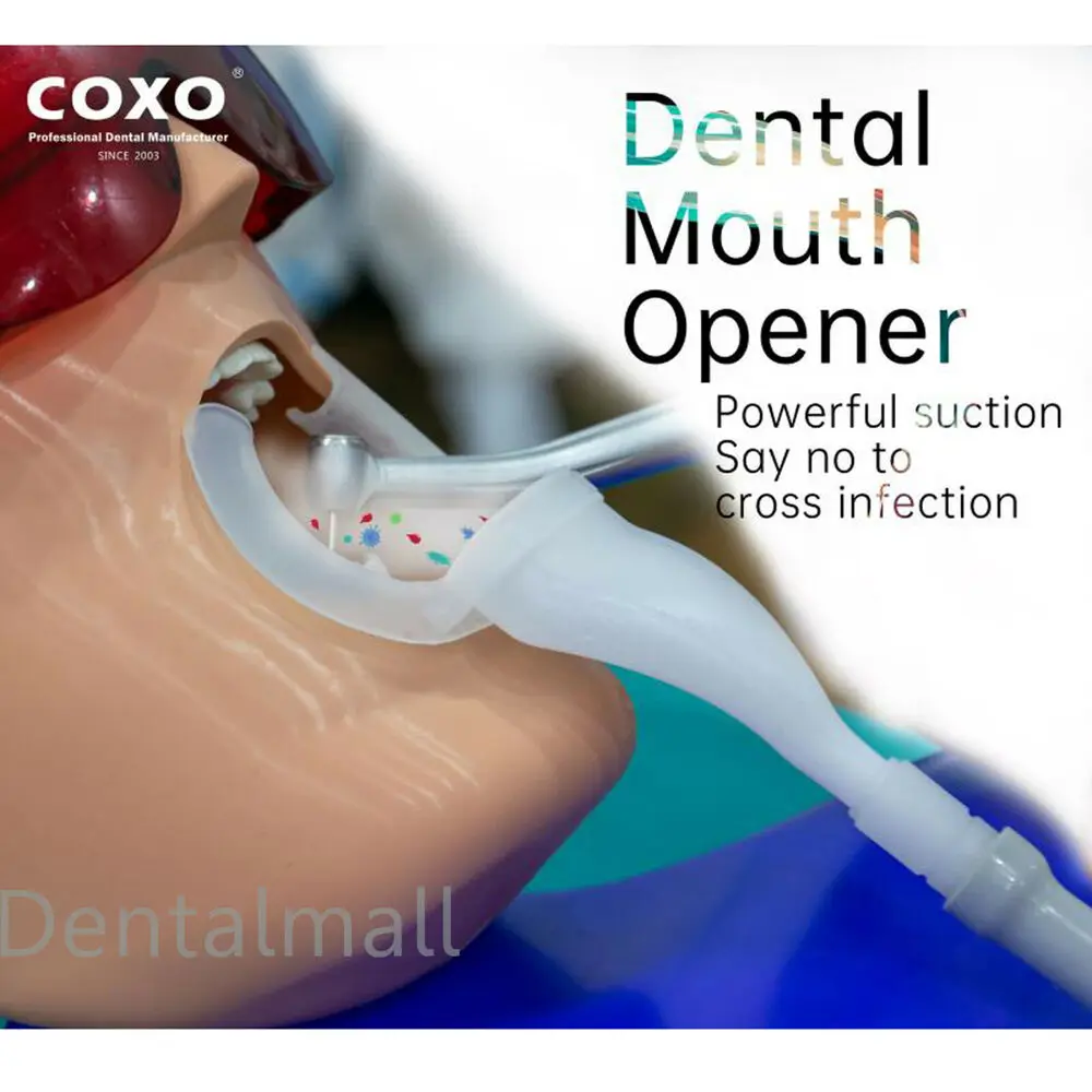 COXO Dental Mouth Opener Cheek Lip Retractor Suction Oral Droplets Aerosol White