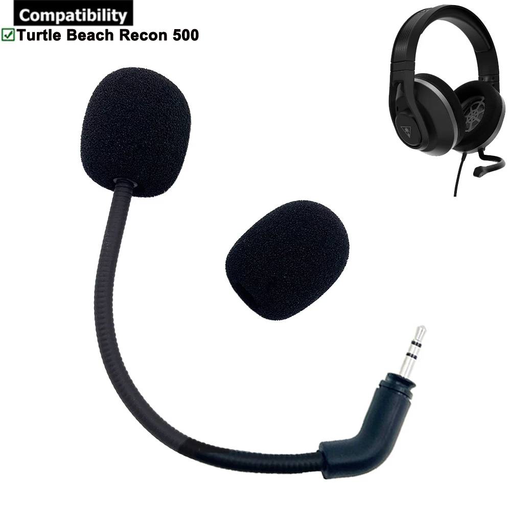 

Replacement 2.5mm TRS Mic Microphone Booms Splitter for Turtle Beach Recon 500 Gaming Headphones Game Headsets
