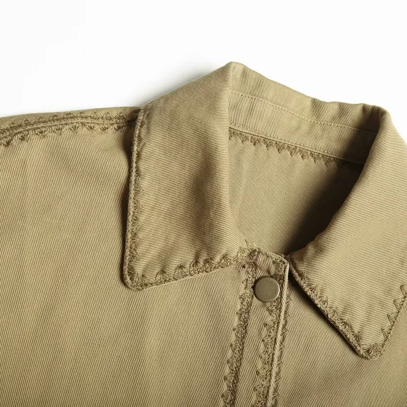 TRAF ZR новые куртки Harajuku Aviator Y2K винтажный топ-бомбер анорак женская весна 2024