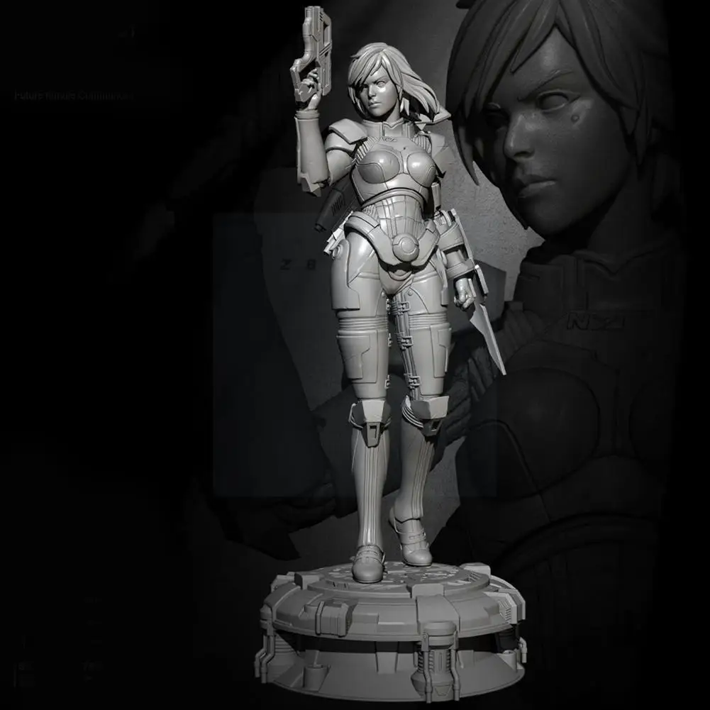 

Resin Female Commander Soldier Model Self-assembly Model DIY Kit Figure Character Model M9H4