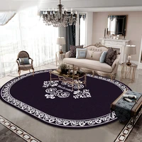 retro persian style shaped oval carpet modern brown living room bedroom bedside carpet floor mat home anti slip washablerugs