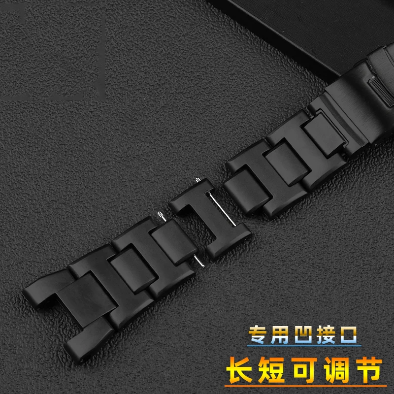 Watch belt accessories for CASIO GST-S130 / S110 / S120 / W130l / W100 / 210 plastic steel watch belt men's 26mm
