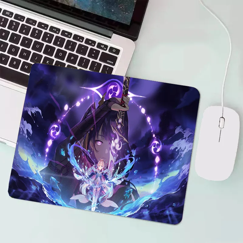 

Anime Cute Sexy Girl Small MousePad Gaming Accessories Kaeyboard Pad DeskMat MousePad Gamer for Genshin Impact Baal Shogun 22x18