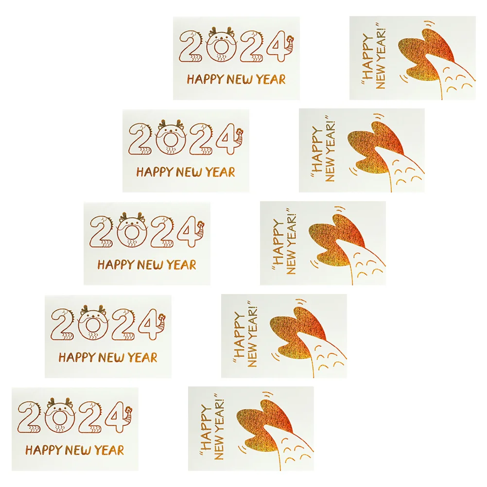 

New Year Theme Greeting Cards Paper Envelop Holiday Year's Message Bathroom Decorations