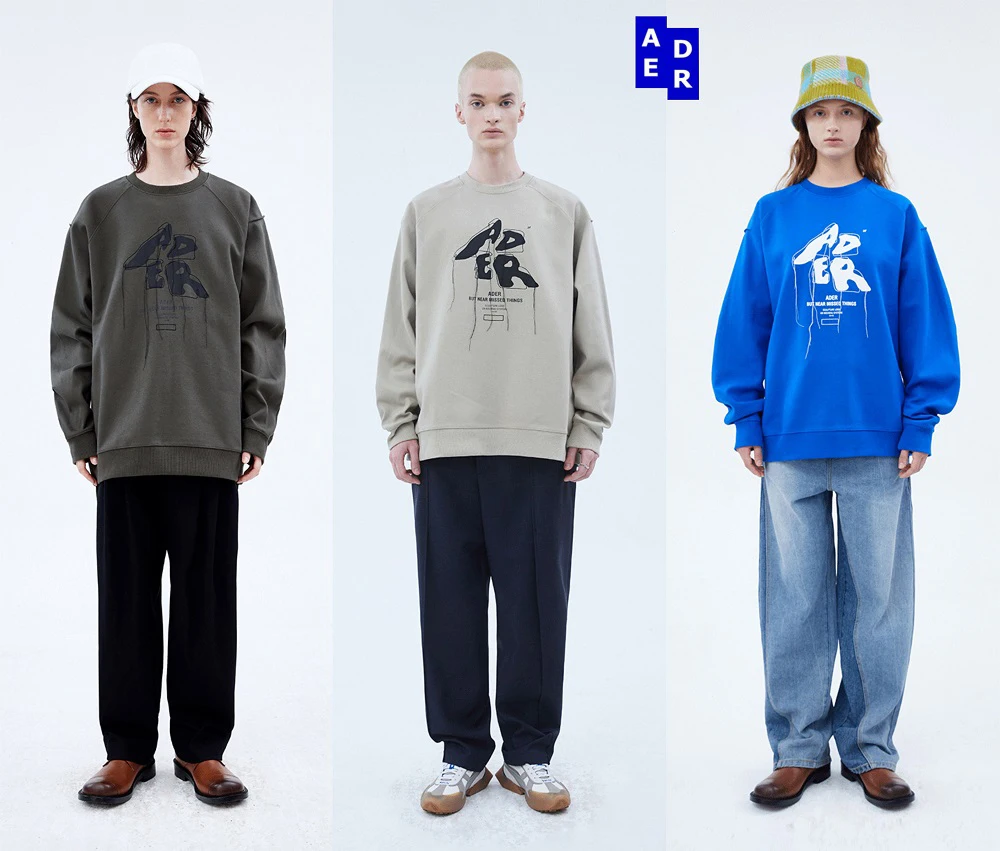 

Tassel ADER ERROR Hooded Men Women 1:1 High-Quality Tear Print Adererror Hoodie Thick Fabric Ader Sweatshirts Streetwear