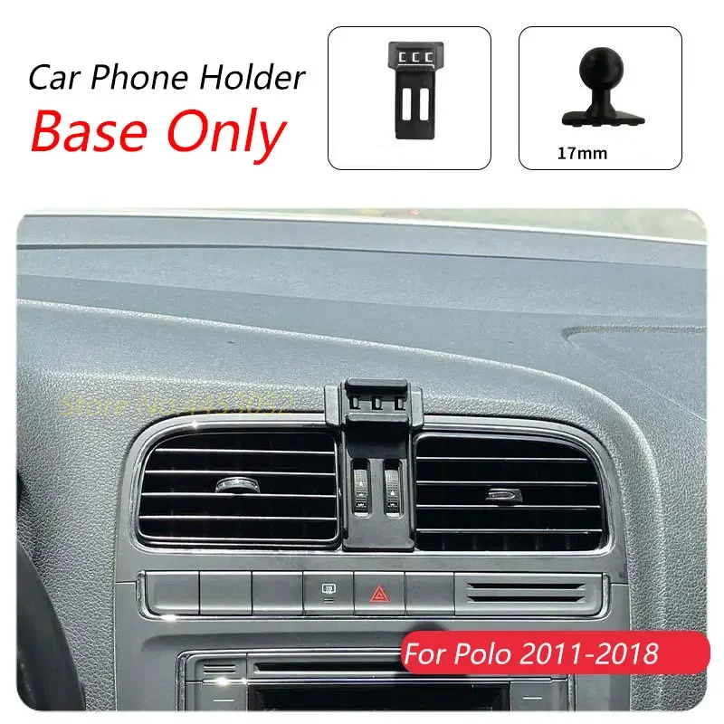 

Для Volkswagen Polo 2011-2018 автомобильный держатель для телефона, специальный фиксированный кронштейн, основание 17 мм, не блокирующий воздуховыпускное отверстие, аксессуары для интерьера
