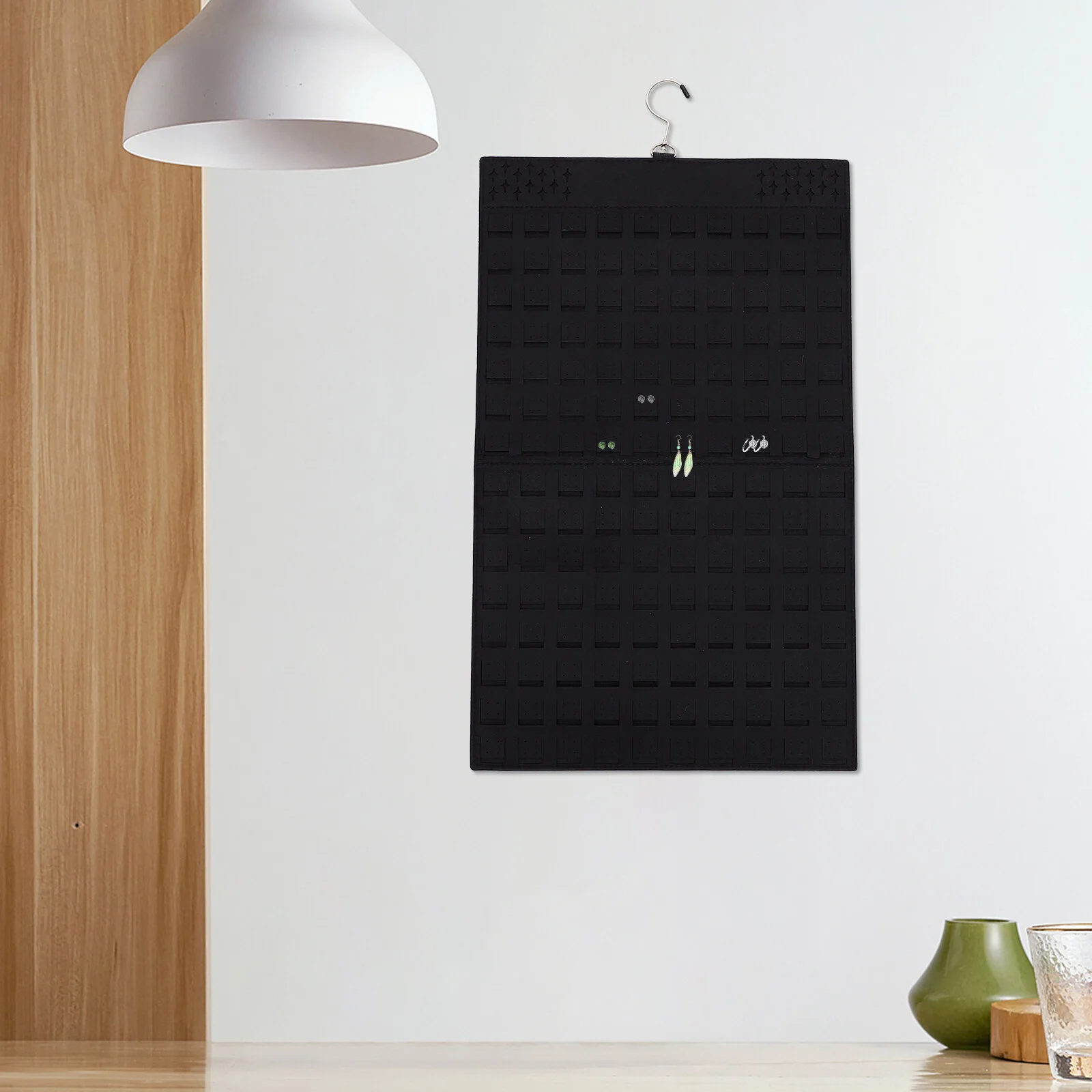 

Storage Rack Hanging Jewelry Organizer Wall Bag Necklace Pouch Holder For Necklaces Earrings