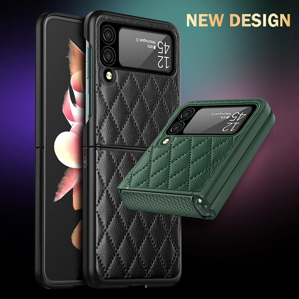 

For Samsung Galaxy Z Flip 3 5G case ring bracket for Samsung Z Flip 3 Z Flip 3 folding anti-fall transparent protective cover